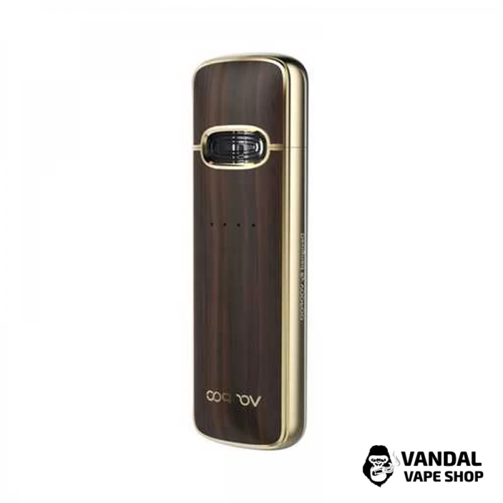 Pod-система VooPoo VMATE E в дерев'яному дизайні з золотом