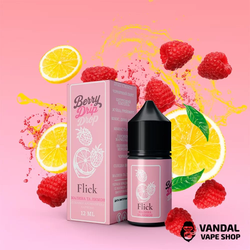Набор для самозамеса Berry Drip Drop 30 мл 25 мг со вкусом малины и лимона