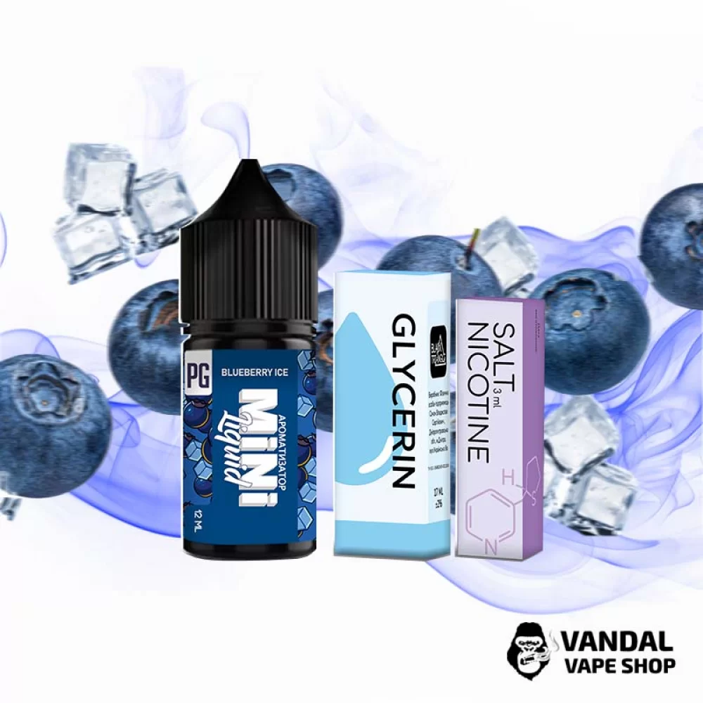 Набор для самозамеса Mini Liquid  30 мл 50 мг со вкусом черники с холодком
