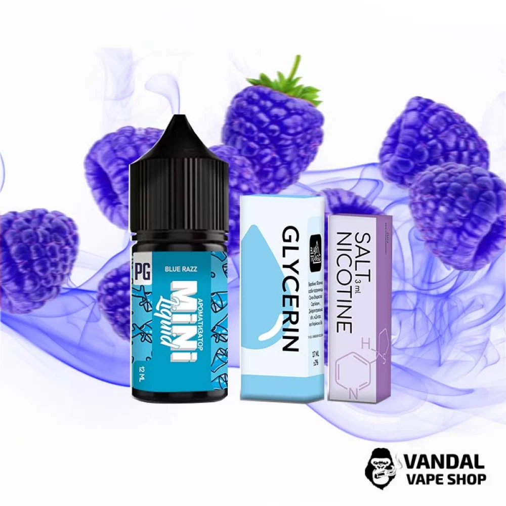 Набор для самозамеса Mini Liquid  30 мл 25 мг со вкусом голубой малины