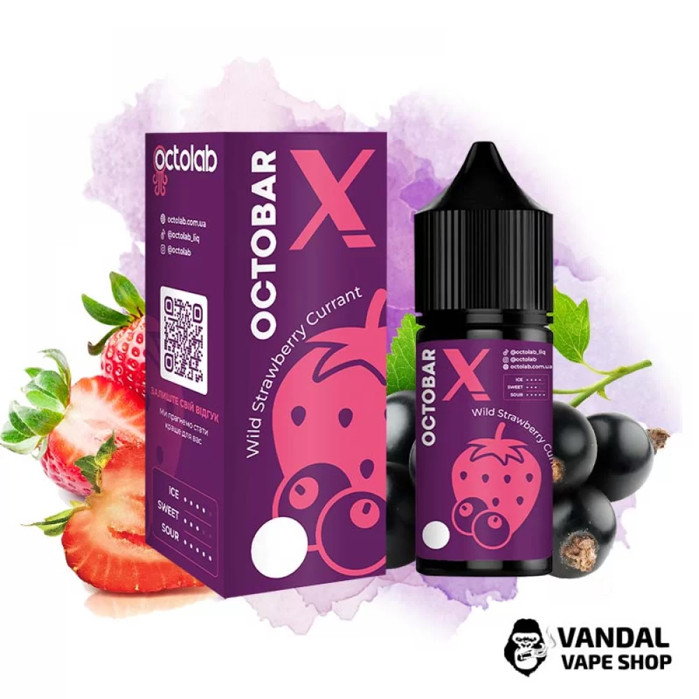 Набір для самозамісу Octobar X 30 мл 50 мг зі смаком суниці з чорною смородиною