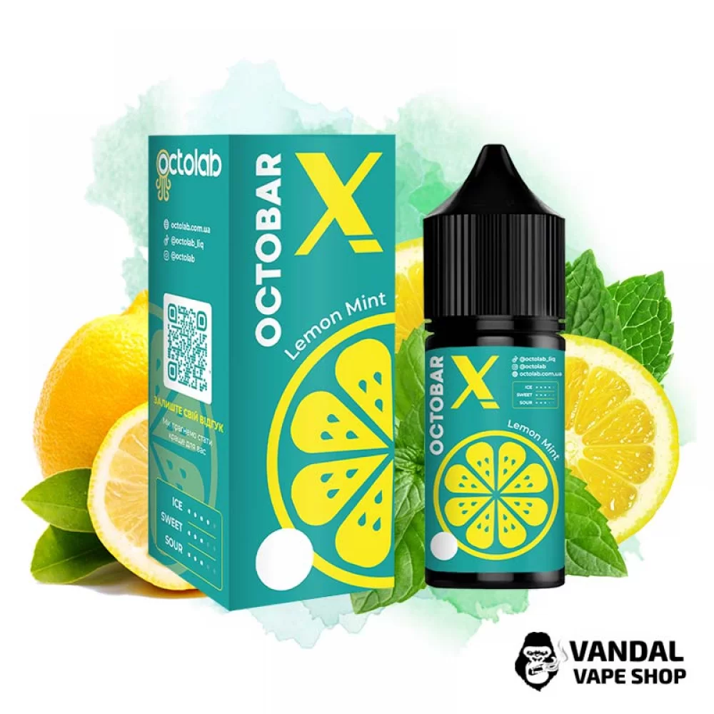 Набор для самозамеса Octobar X 30 мл 50 мг Hard со вкусом лимона с ментолом