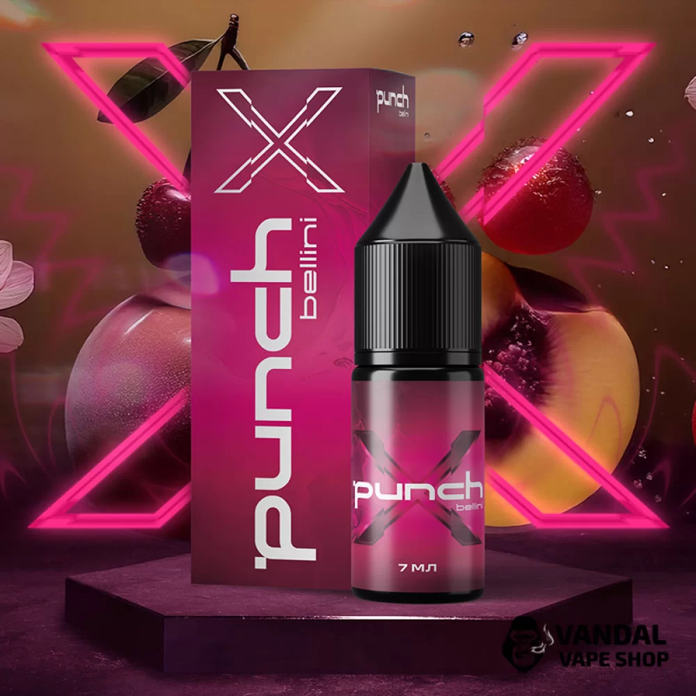 Набор для самозамеса Punch X 15 мл со вкусом персика в дуэте с сочной вишней и гранатом