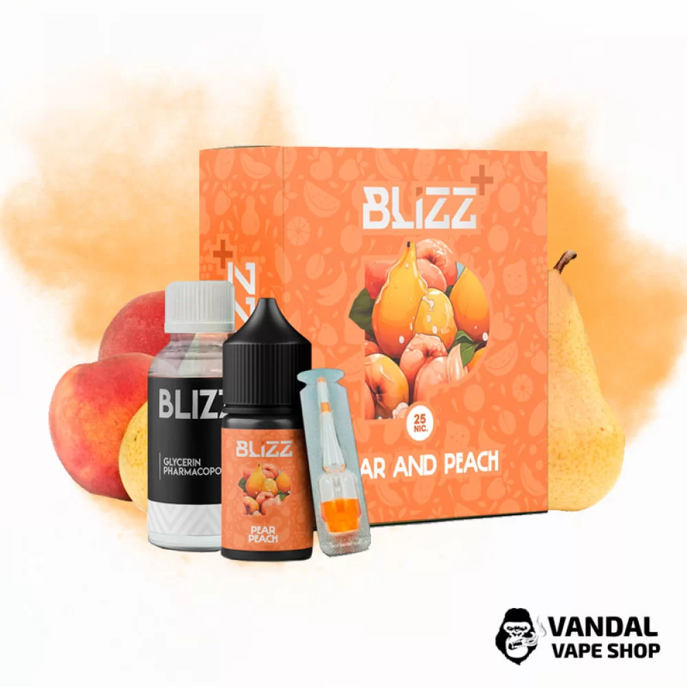 Набор для самозамеса Blizz Plus 30 мл 25 мг со вкусом груши и персика