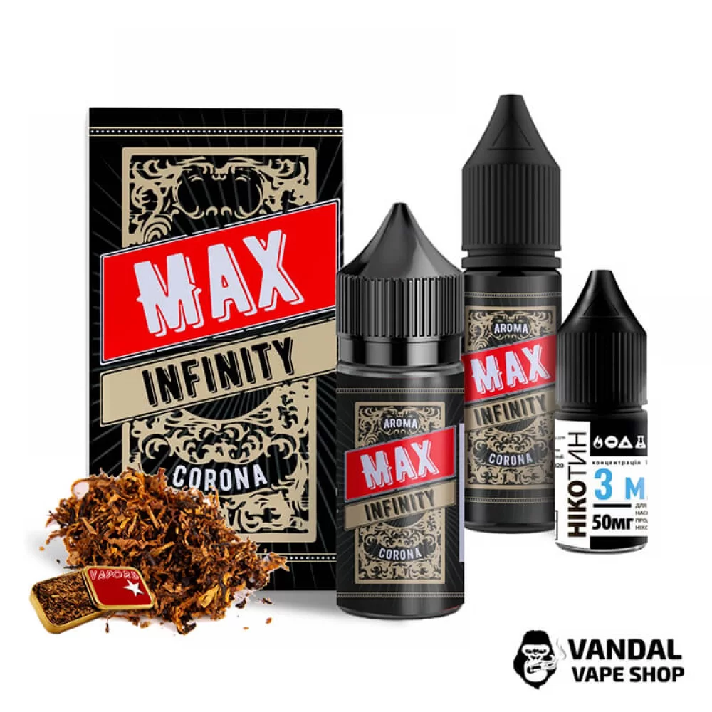 Набір Infinity MAX 30 мл 50 мг зі смаком тютюну Набір Infinity MAX 30 мл 50 мг зі смаком тютюну