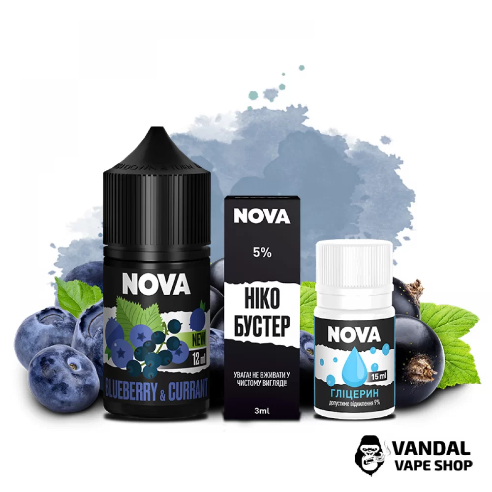Набор для самозамеса Nova 30 мл 65 мг со вкусом черники и смородины