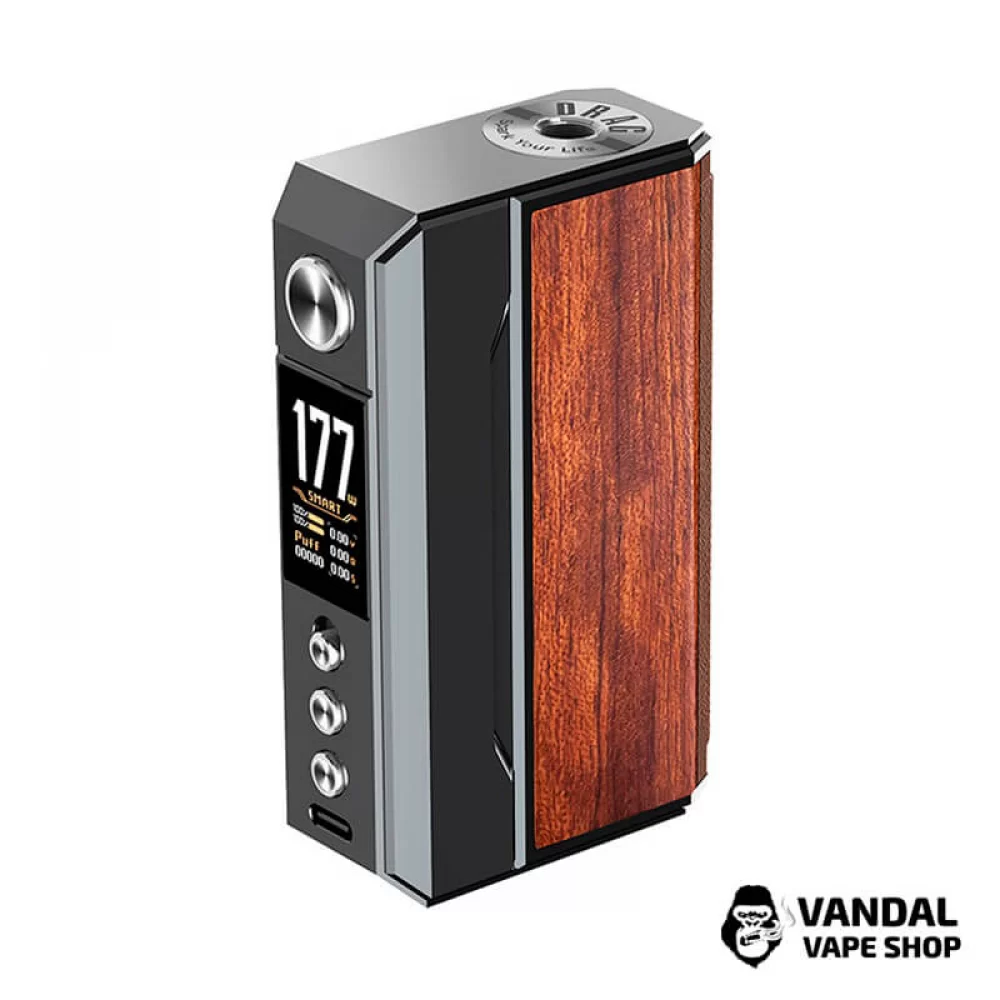 Оригинальный бокс мод VooPoo Drag 4 в сером цвете со вставкой из палисандра Оригинальный бокс мод VooPoo Drag 4 в сером цвете со вставкой из палисандра