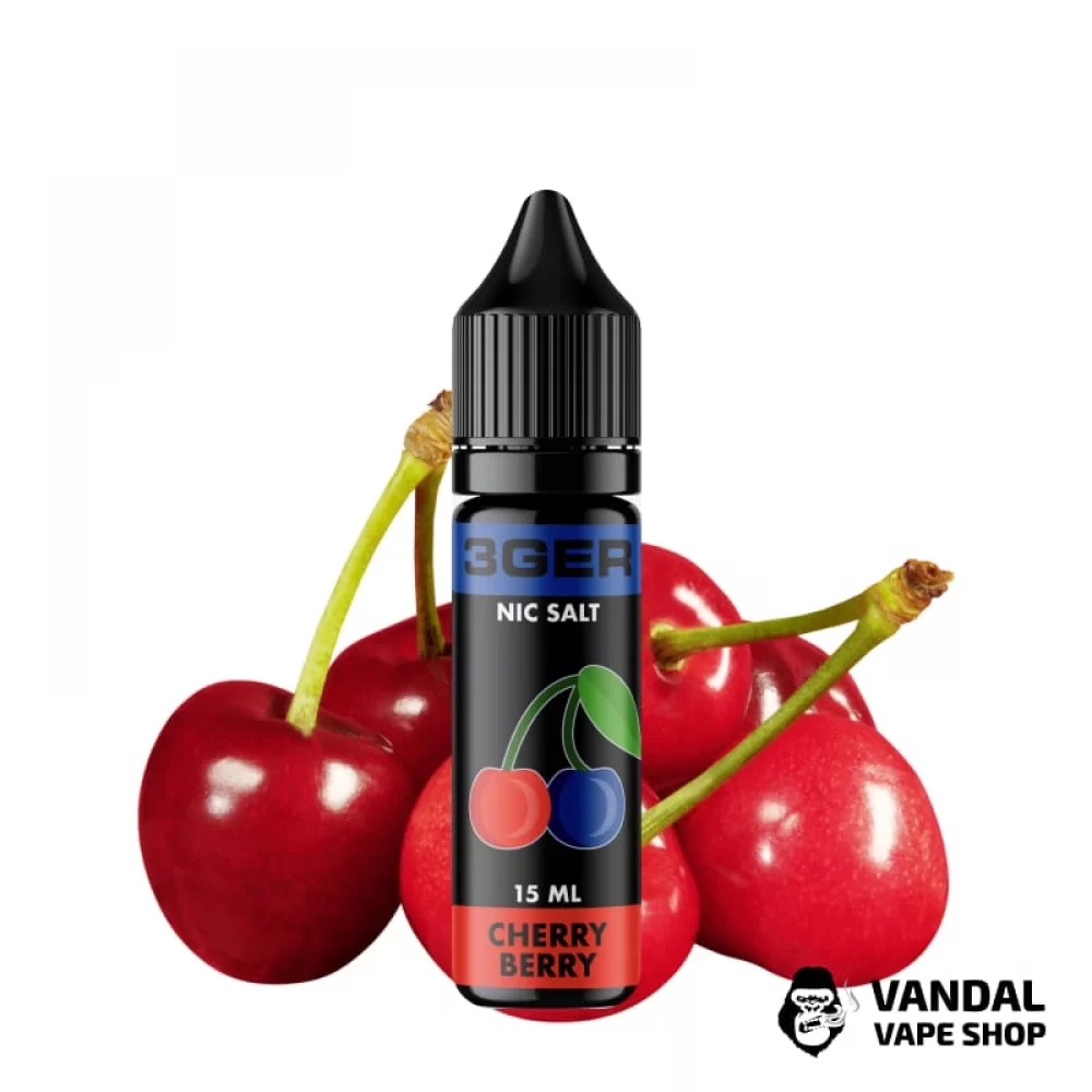 РІДИНА 3Ger Salt - Cherry Berry 15 мл 35 мг НА СОЛЬОВОМУ НІКОТИНІ З СМАКОМ черешня з ягодами РІДИНА 3Ger Salt - Cherry Berry 15 мл 35 мг НА СОЛЬОВОМУ НІКОТИНІ З СМАКОМ черешня з ягодами