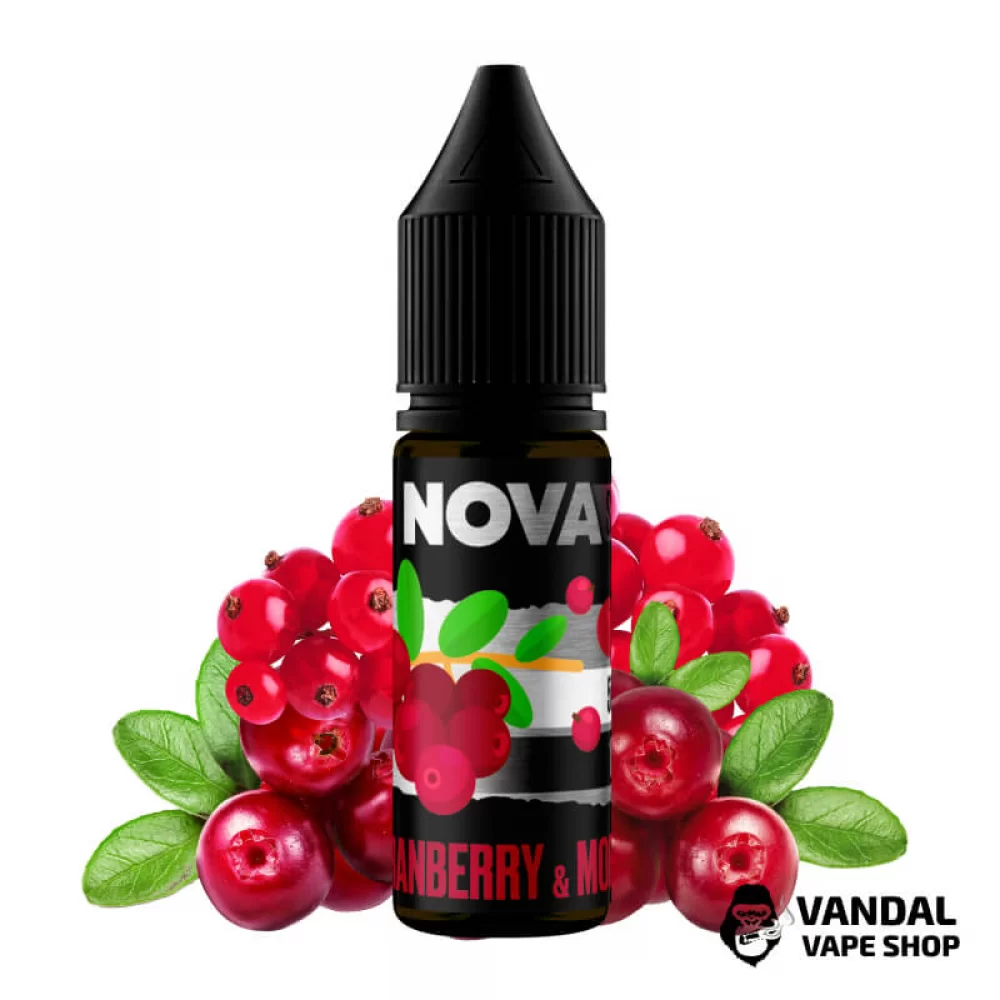 ЖИДКОСТЬ Nova Salt 15 мл НА СОЛЕВОМ НИКОТИНЕ 50 мг со вкусом морса из клюквы ЖИДКОСТЬ Nova Salt 15 мл НА СОЛЕВОМ НИКОТИНЕ 50 мг со вкусом морса из клюквы