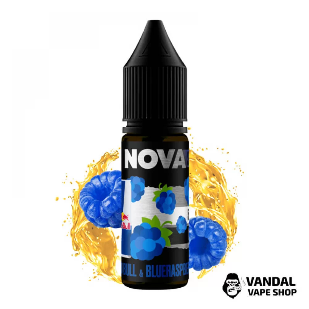 ЖИДКОСТЬ Nova Salt 15 мл НА СОЛЕВОМ НИКОТИНЕ 65 мг со вкусом энергетика и голубой малины