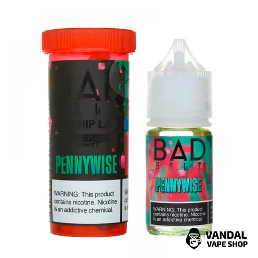 Премиальная солевая жидкость Bad Drip Bad Salt 30 мл 25 мг со вкусом жвачки с арбузом и клубникой Премиальная солевая жидкость Bad Drip Bad Salt 30 мл 25 мг со вкусом жвачки с арбузом и клубникой