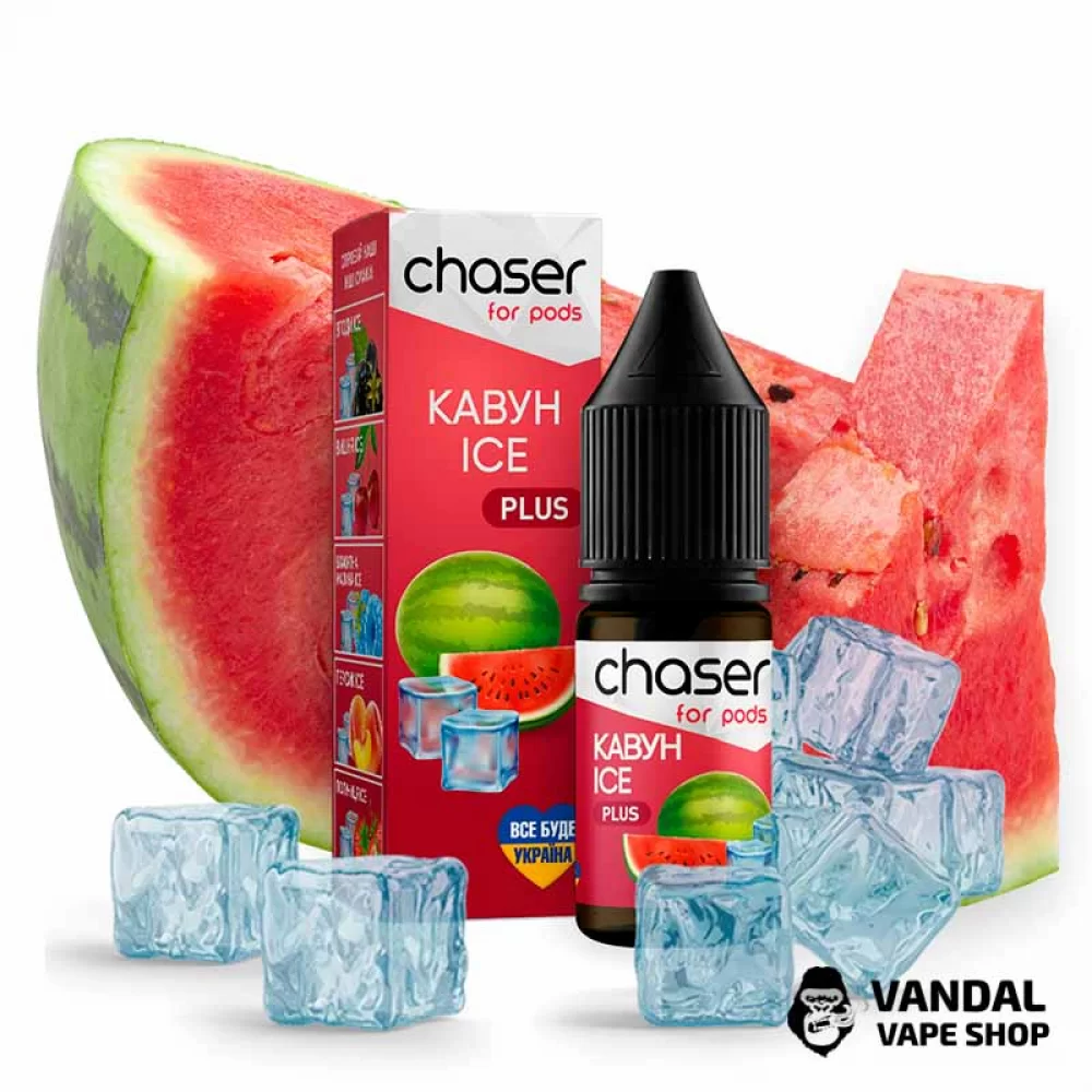 Жидкость Chaser 10 мл, 30 мг НА СОЛЕВОМ НИКОТИНЕ СО ВКУСОМ арбуза с холодком