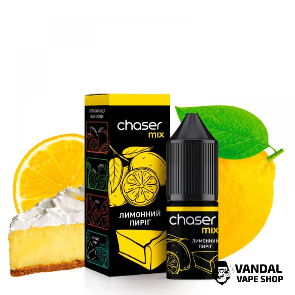ЖИДКОСТЬ Chaser Mix SALT - Лимонный Пирог 10 мл 20 мг НА СОЛЕВОМ НИКОТИНЕ СО ВКУСОМ Лимонного Пирога