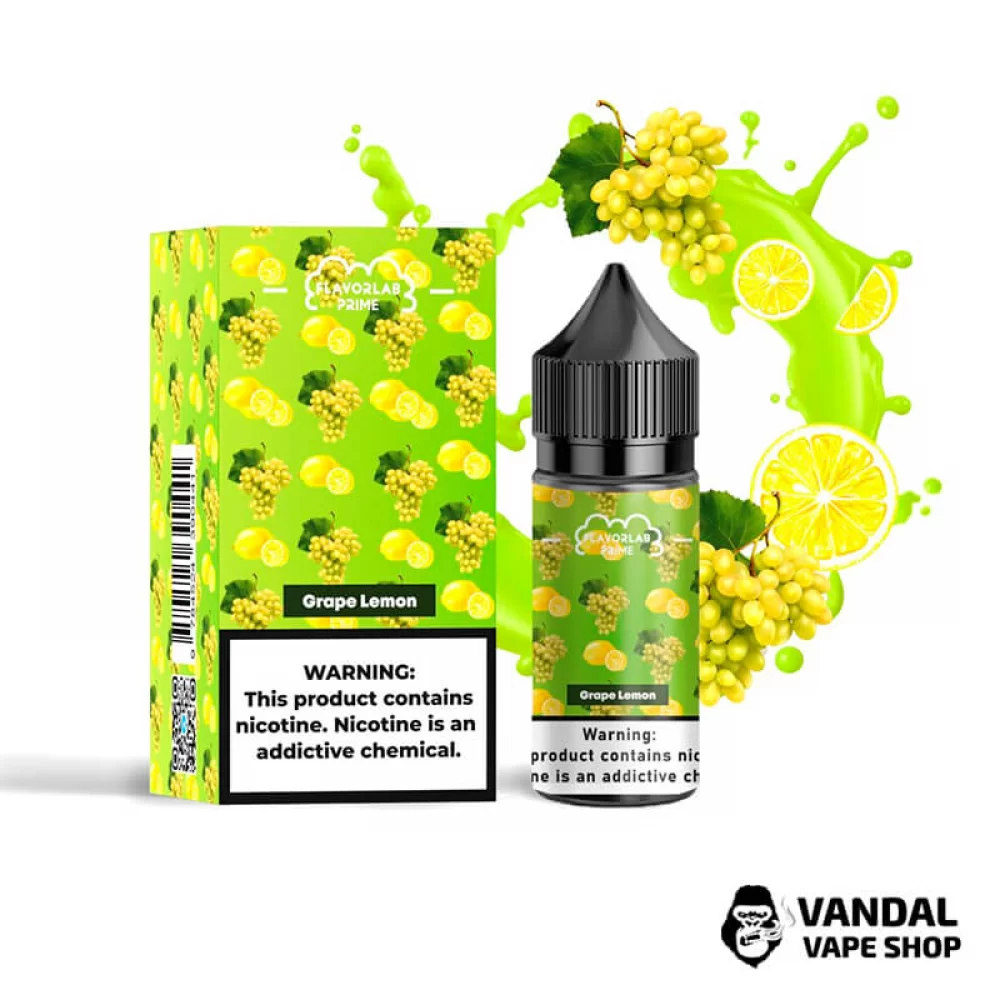 Рідина Flavorlab Prime 30 мл 50 мг на сольовому нікотині зі смаком лимона і винограду Рідина Flavorlab Prime 30 мл 50 мг на сольовому нікотині зі смаком лимона і винограду
