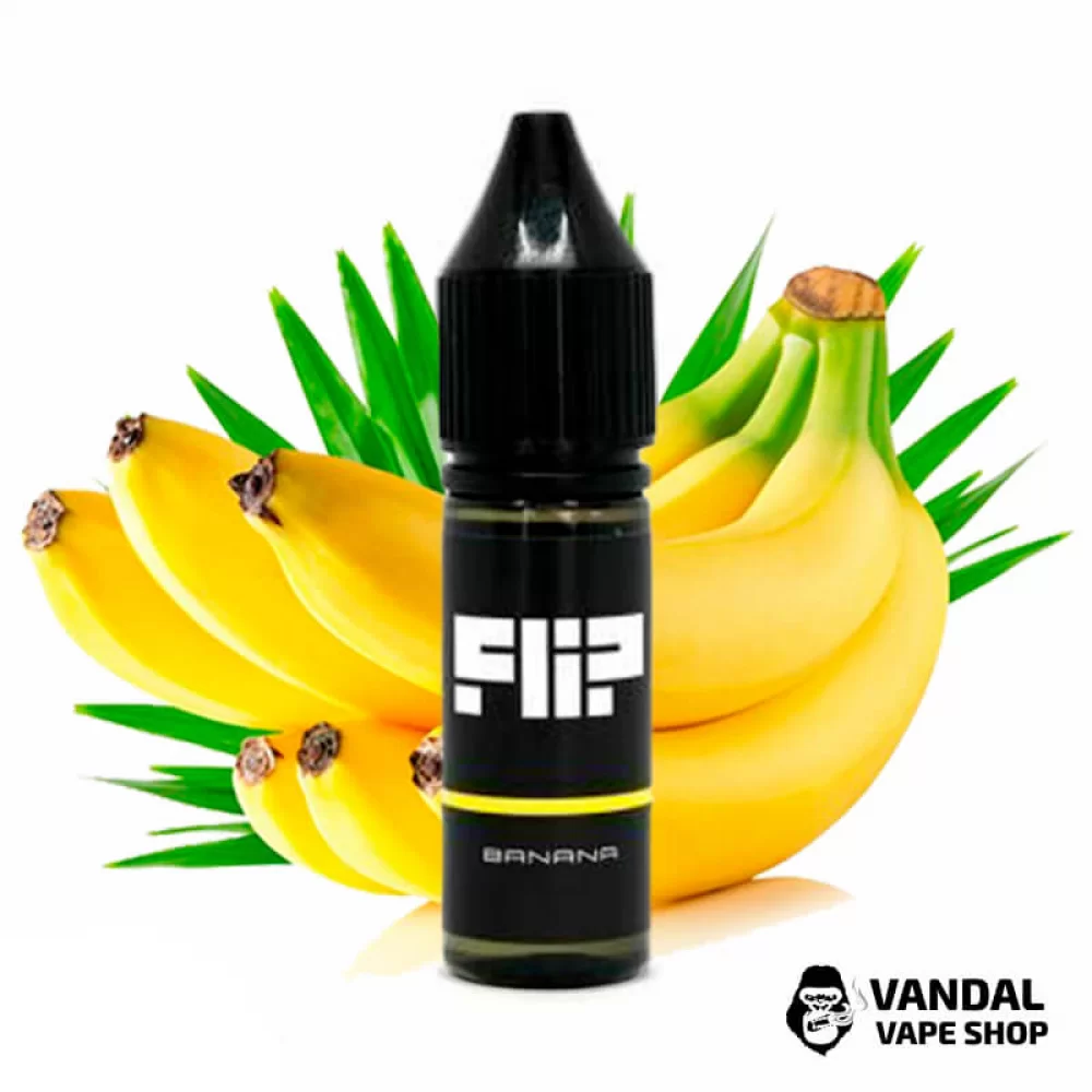 ЖИДКОСТЬ FLIP Salt 15 мл НА СОЛЕВОМ НИКОТИНЕ 25 мг со вкусом банана ЖИДКОСТЬ FLIP Salt 15 мл НА СОЛЕВОМ НИКОТИНЕ 25 мг со вкусом банана
