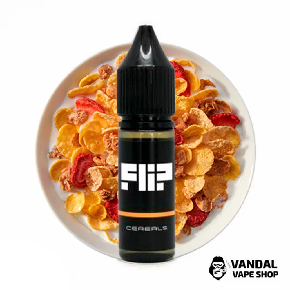 ЖИДКОСТЬ FLIP Salt 15 мл НА СОЛЕВОМ НИКОТИНЕ 50 мг со вкусом хлопьев ЖИДКОСТЬ FLIP Salt 15 мл НА СОЛЕВОМ НИКОТИНЕ 50 мг со вкусом хлопьев
