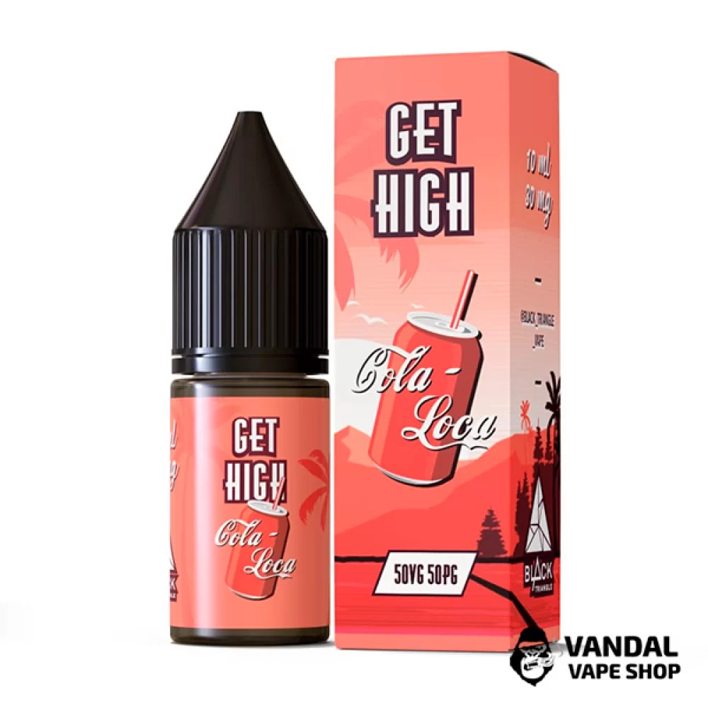 ЖИДКОСТЬ Get High - 10 мл, 50 мг НА СОЛЕВОМ НИКОТИНЕ со вкусом кока-колы с холодком ЖИДКОСТЬ Get High - 10 мл, 50 мг НА СОЛЕВОМ НИКОТИНЕ со вкусом кока-колы с холодком