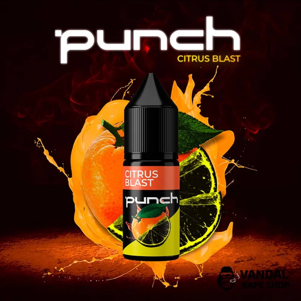 Жидкость Punch 15 мл, 50 мг на солевом никотине со вкусом цитрусовых Жидкость Punch 15 мл, 50 мг на солевом никотине со вкусом цитрусовых